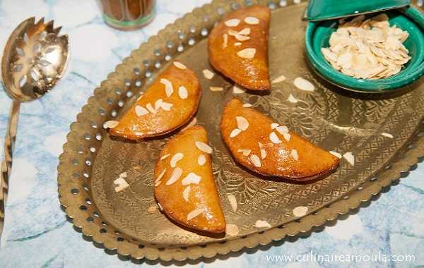Recette de baghrir frit farci aux amandes