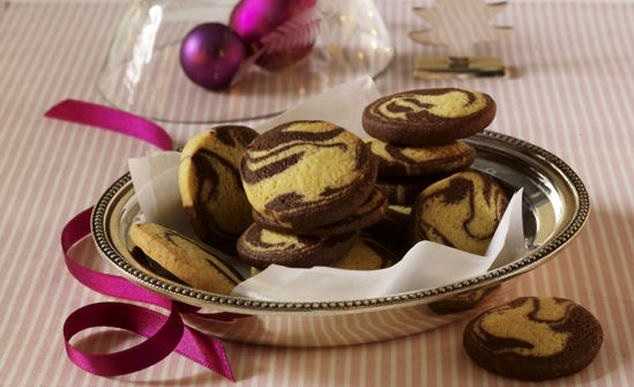 Biscuits marbr�s au chocolat