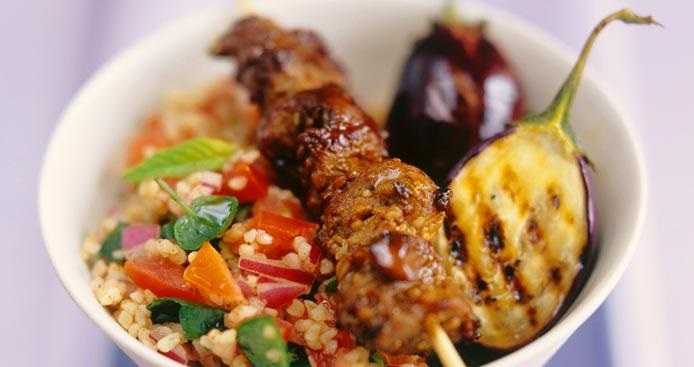 Brochettes d'agneau fa�on kebab