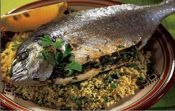 Couscous � la daurade persill�e