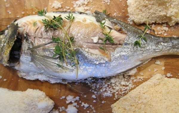 Dorade en cro�te de sel