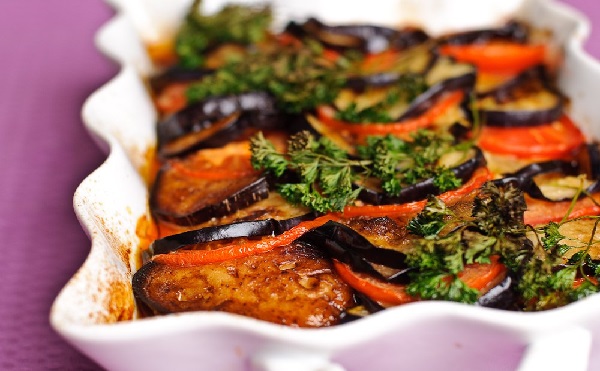 Recette de gratin d'aubergine et pommes de terre