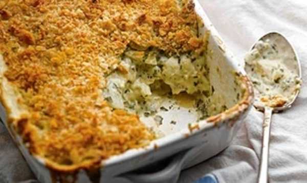 Gratin de p�tes au poisson et l�gumes