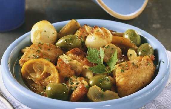 Recette de poulet aux olives et au citron