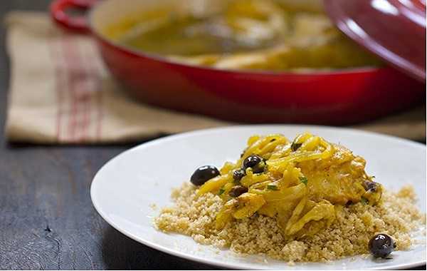 Poulet aux olives fa�on tajine
