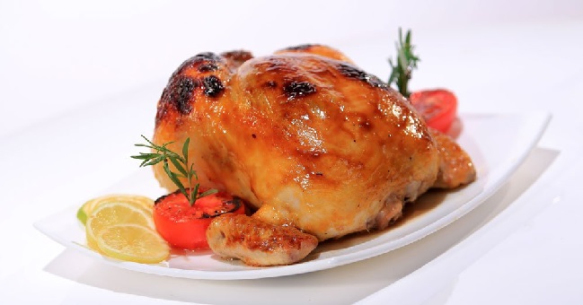 Poulet r�ti au basilic