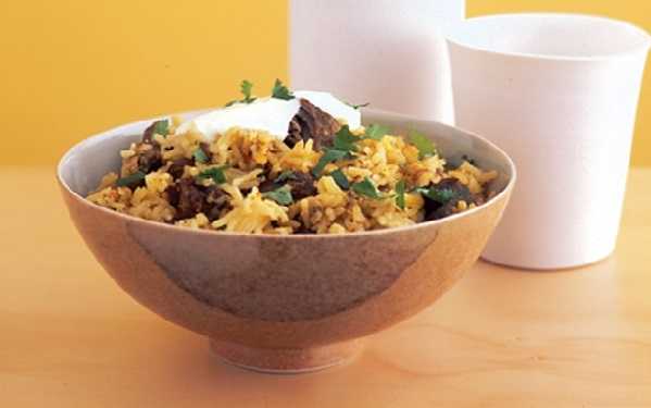 Recette de riz à l'agneau aux épices
