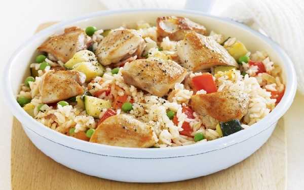 Recette de riz au poulet et l�gumes