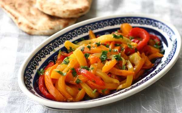 Salade de poivrons marin�s � l'huile d'argan