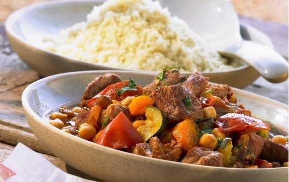 Tajine d'agneau aux l�gumes de printemps