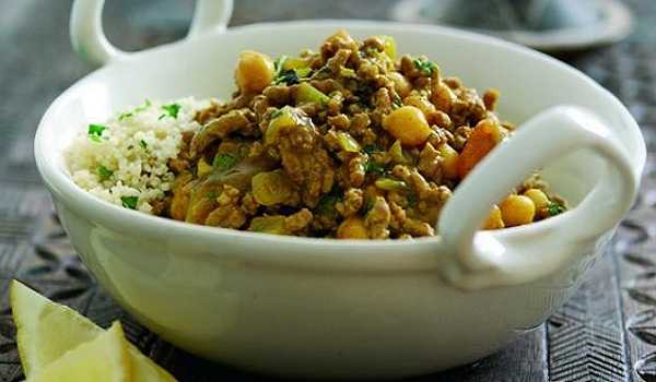 Tajine d'agneau hach�e et son couscous citronn�