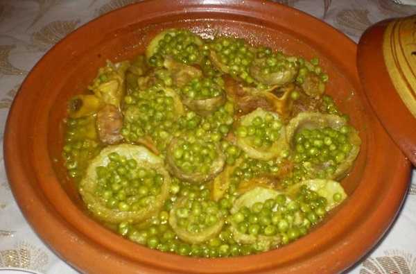 Recette de tajine d'artichauts et petits pois