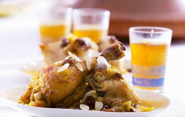 Tajine de poulet aux amandes effil�es