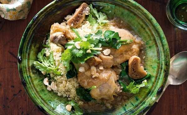 Recette de tajine de poulet aux figues et son couscous
