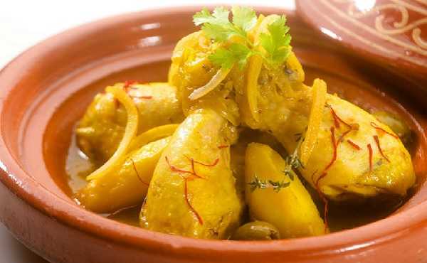 Recette de tajine de poulet aux pommes de terre