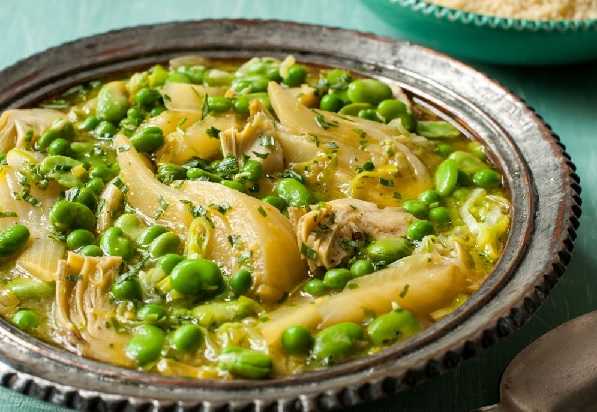 Tajine de viande aux Artichauts et F�ves