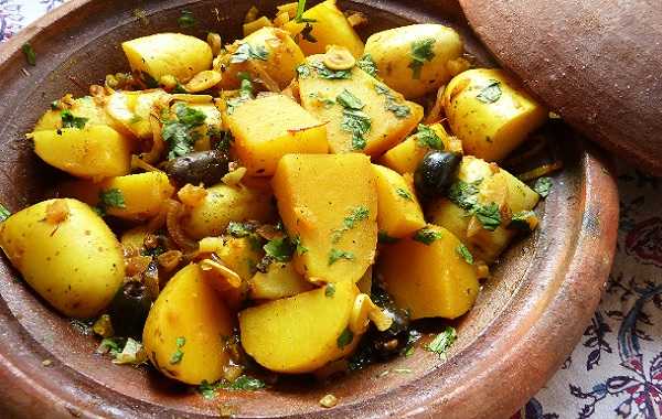 Tajine �pic� de pommes de terre aux olives