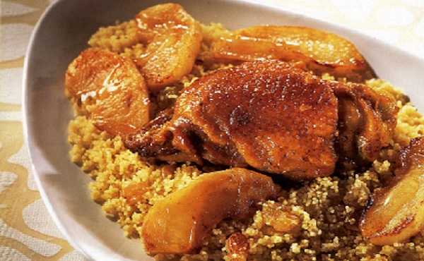 Recette de couscous de poulet aux pommes