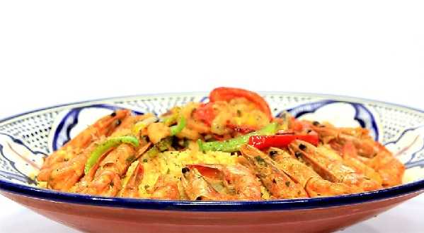 Recette de taboul� aux fruits de mer et � la menthe fra�che