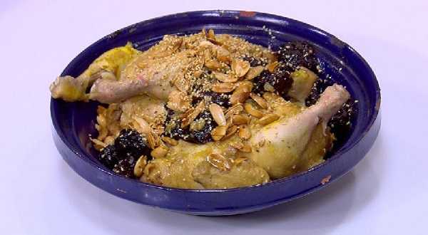 Recette de tajine poulet aux pruneaux