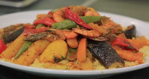 Couscous au poisson et aux crevettes