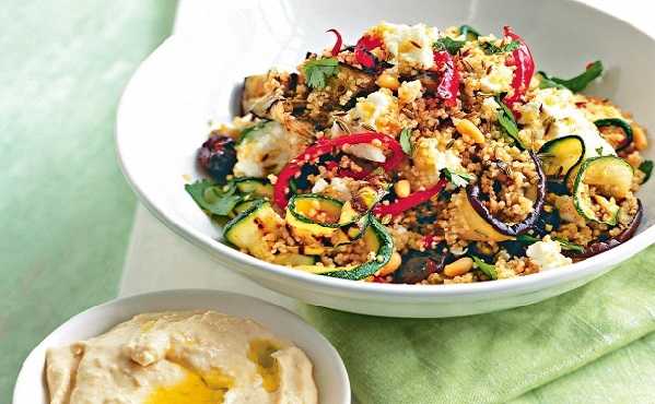 Couscous aux légumes grillés et feta