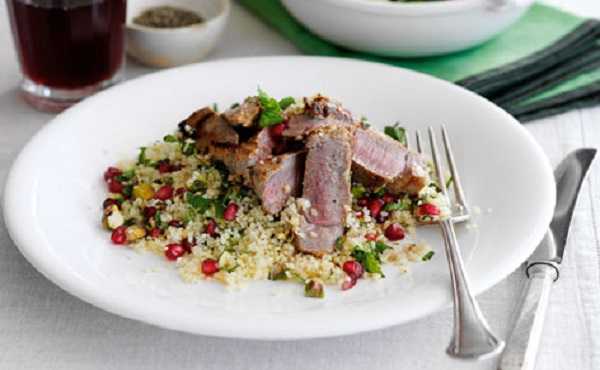 Gigot d'agneau mariné au couscous