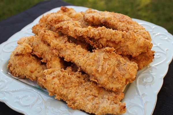 Poulet pané et frit