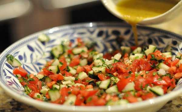 Salade de fenouil, concombre et tomates