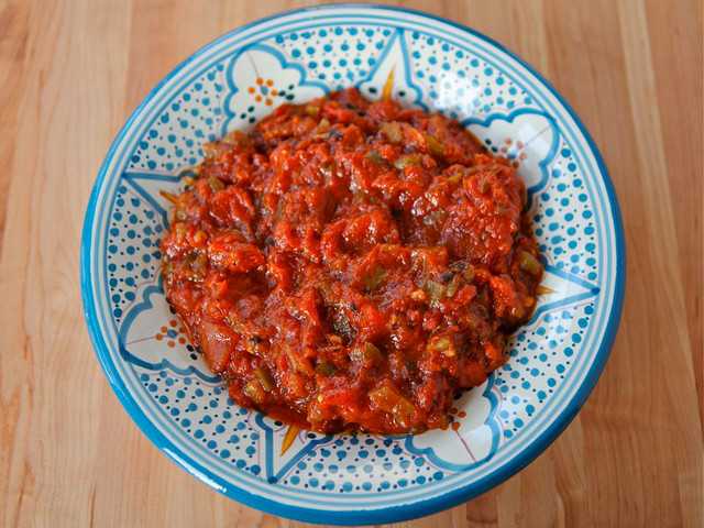 Salade Marocaine de Taktouka (tomates et poivrons)