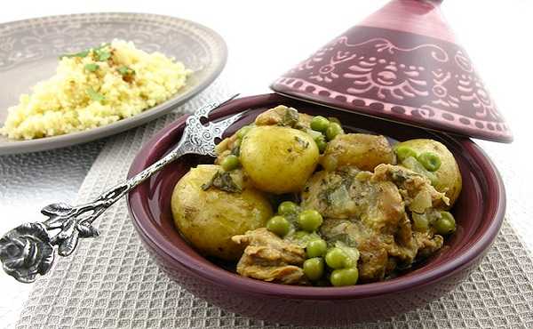 Tajine d'agneau aux petits pois