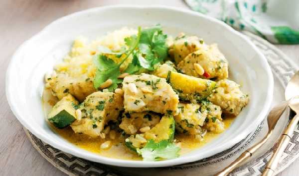 Tajine de poisson aux courgettes à la chermoula