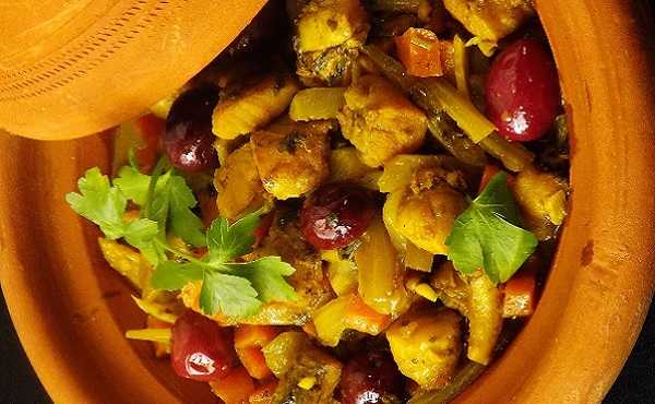 Tajine de poisson, carottes et fenouil