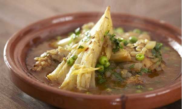 Tajine de poulet au fenouil et petits pois