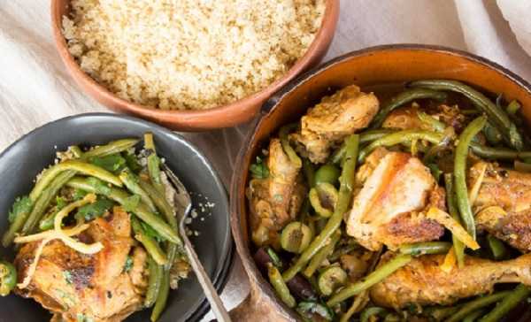 Tajine de poulet aux haricots verts