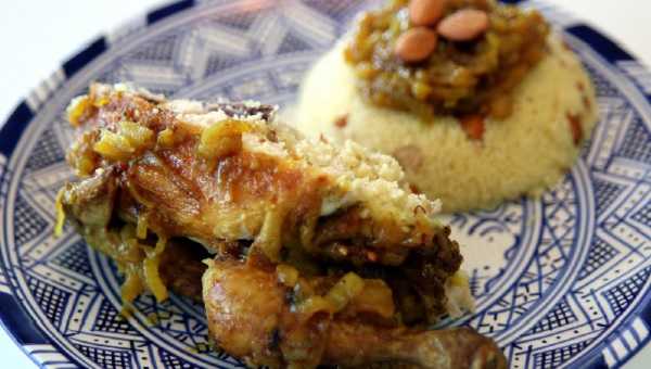 Couscous au confit d'oignons et raisins secs