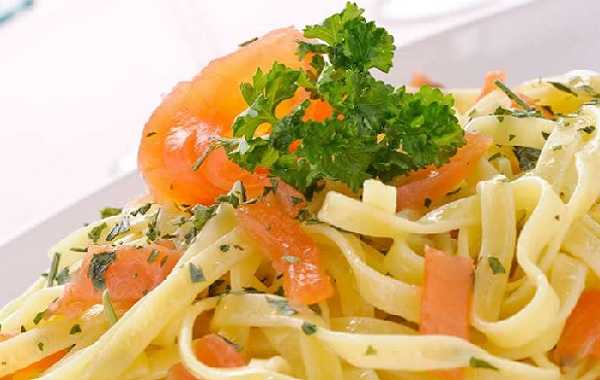 Nouilles au saumon
