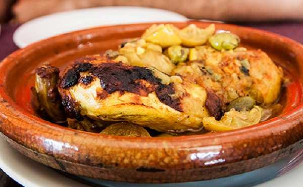 Poulet aux champignons et chermoula