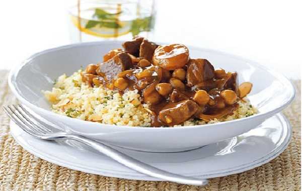 Tajine de Jarret d'agneau aux des pois chiches