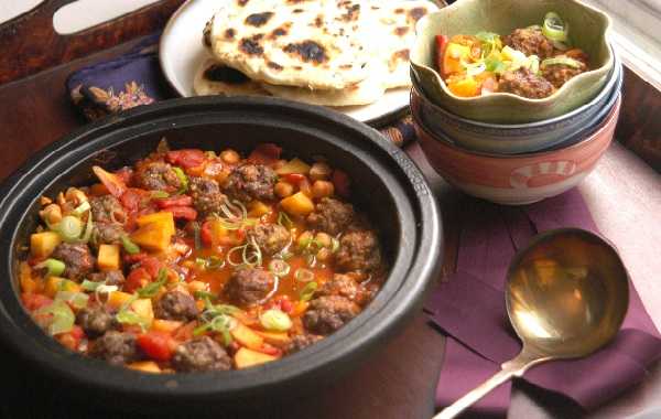 Tajine de boulettes aux poivrons