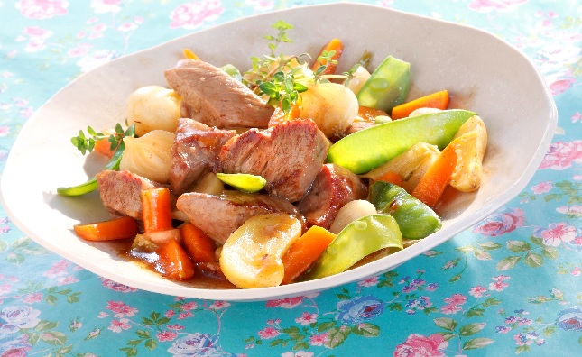 Tajine de jarret de boeuf aux petits légumes