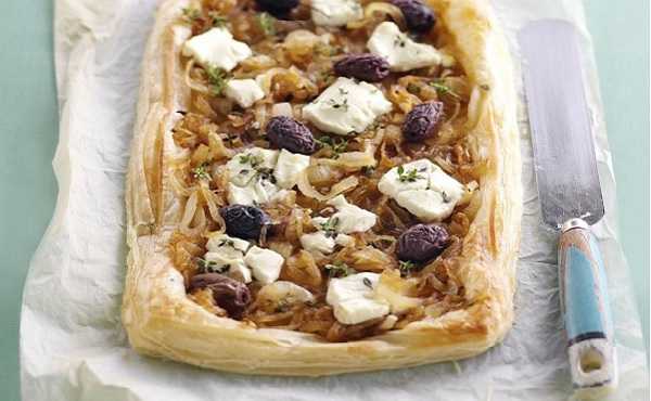 Tarte aux olives et fromage