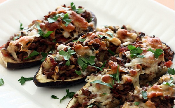 Aubergine farcie au boeuf