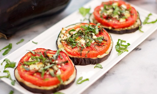 Aubergines et tomates frites