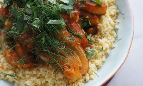 Couscous végétarien aux verts de fenouil(farfoucha)