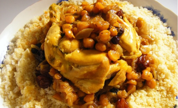 Couscous au Poulet et aux raisins secs