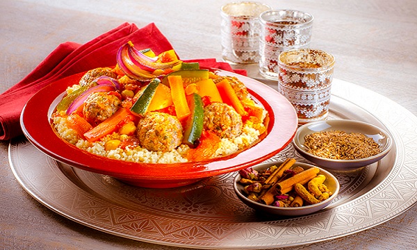 Couscous Tunisien au poulet et aux boulettes