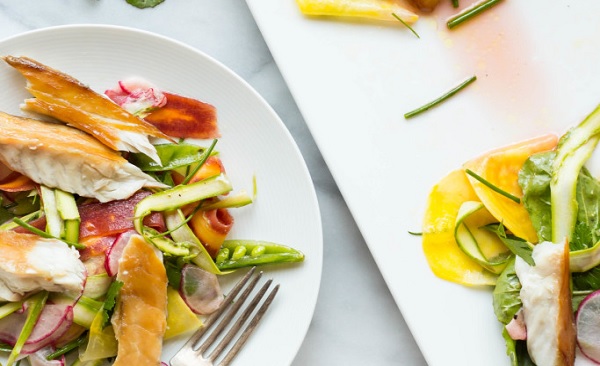 Escalopes de poulet aux légumes printaniers