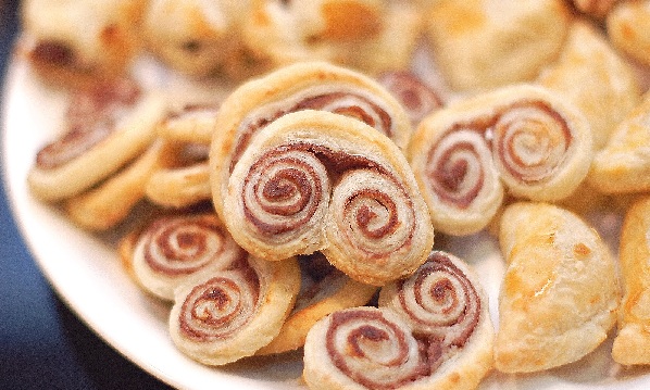 Palmiers au jambon de poulet