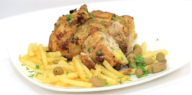 Poulet Farci à la  viande hachée